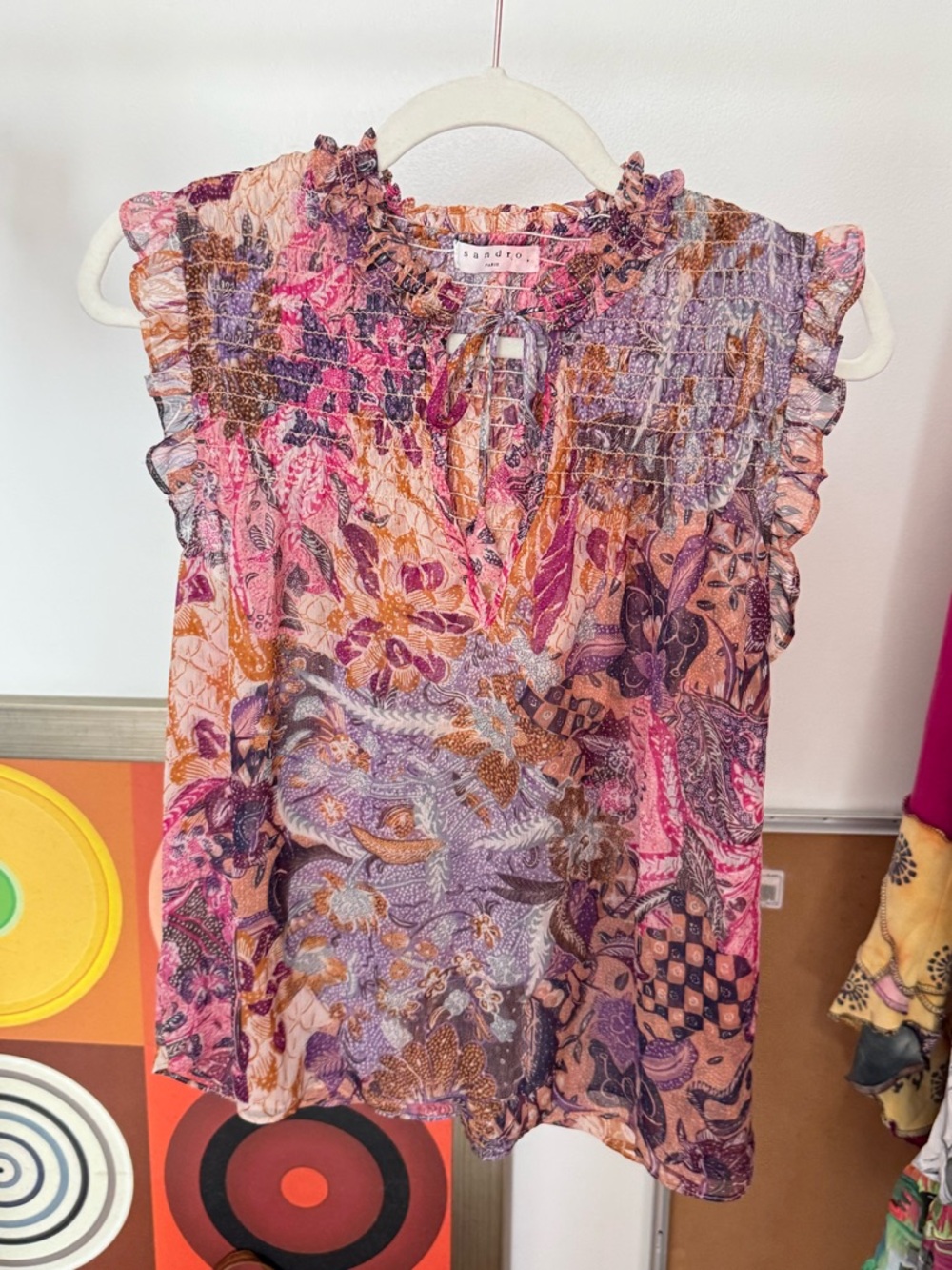 Misa | Floral Ruffle Blouse